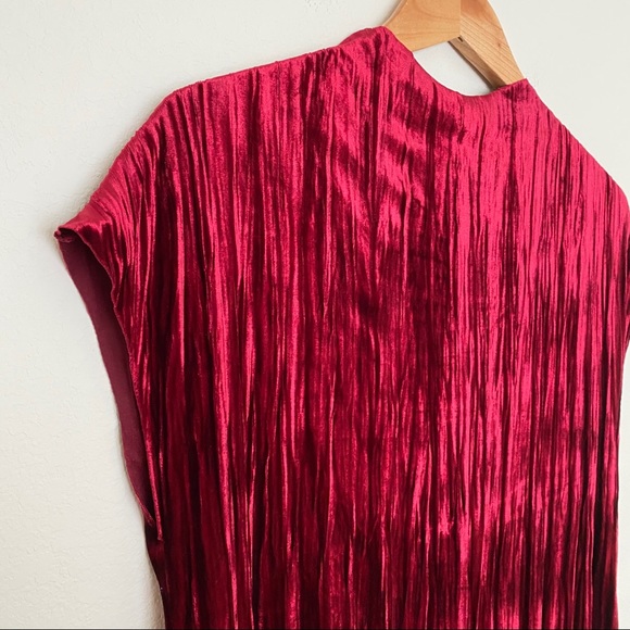 Zara Dresses Zara Red Velvet Dress Poshmark